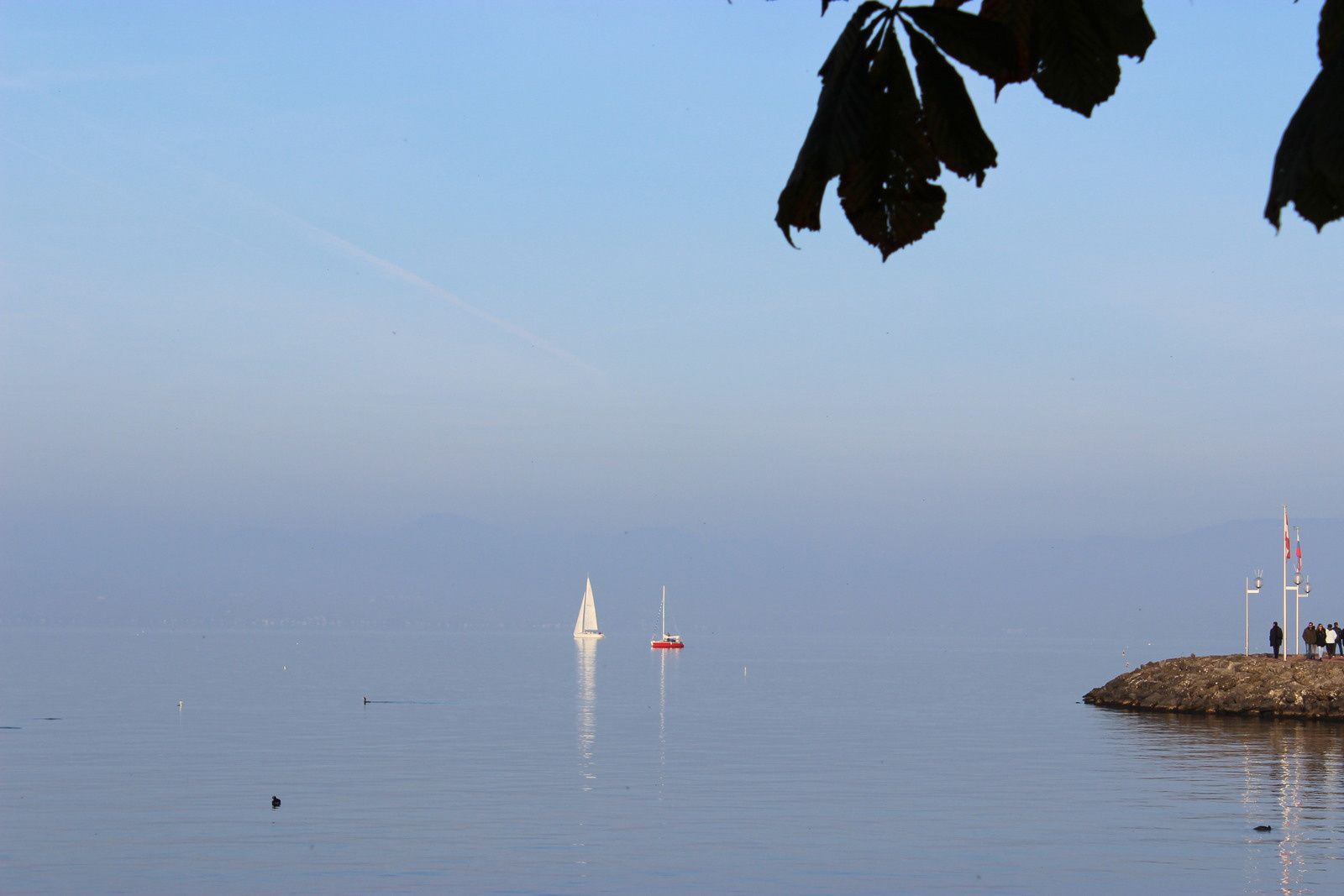 balade depûis le casino sur les bords du Lac Leman