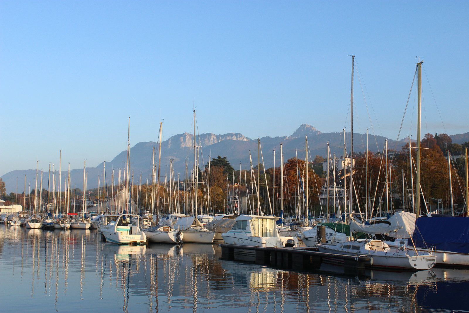 balade depûis le casino sur les bords du Lac Leman