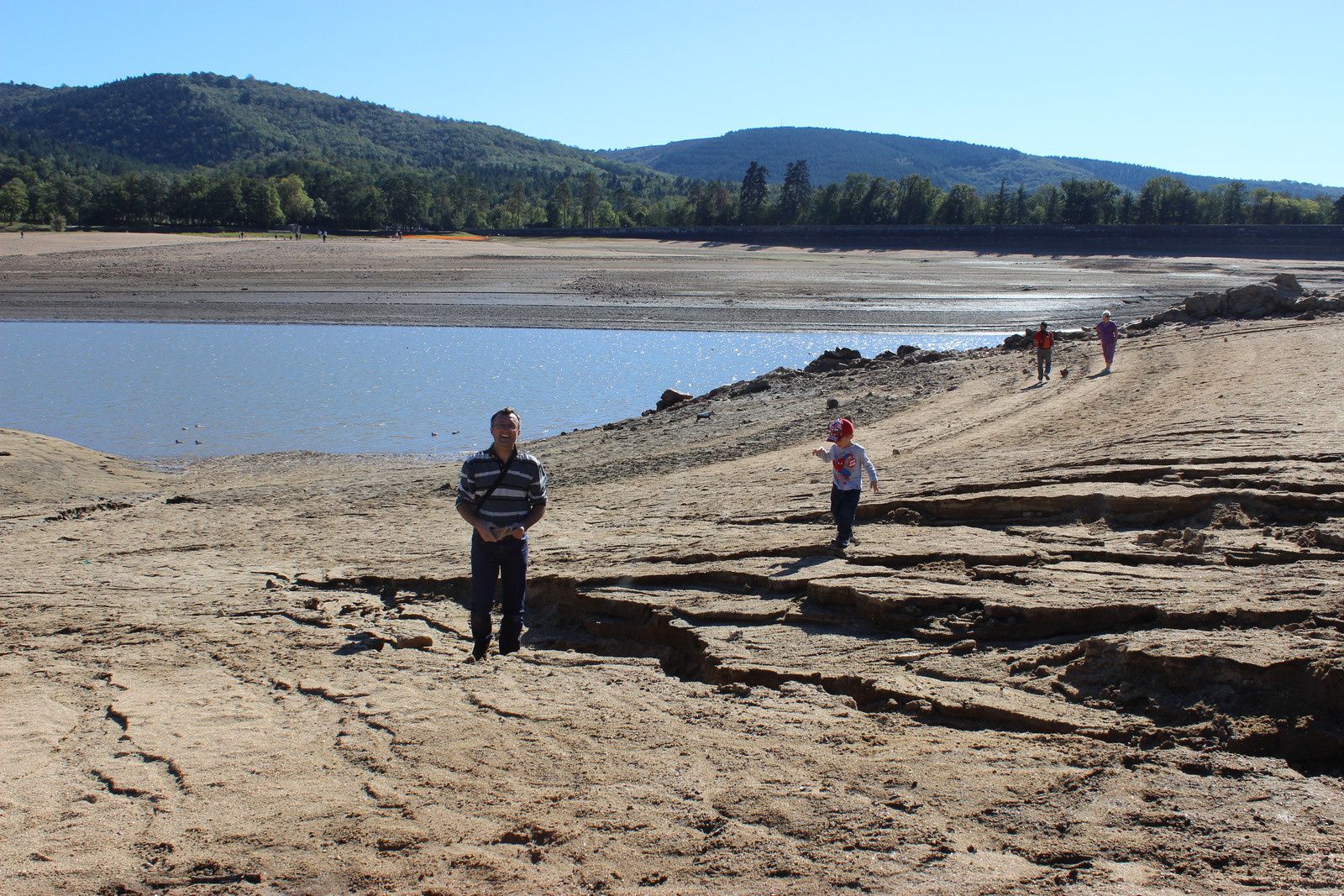 Le lac de Saint Ferreol vidé