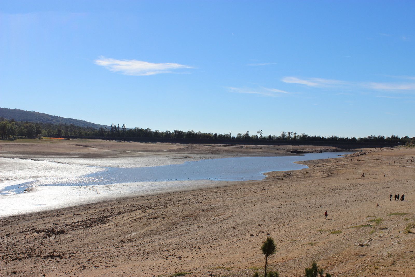 Le lac de Saint Ferreol vidé
