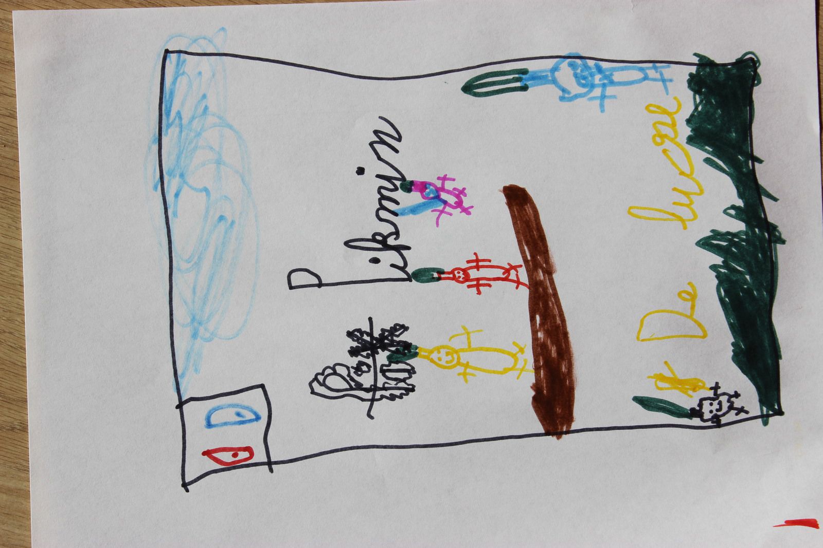 les dessins s'Esteban pour illustrer son histoire