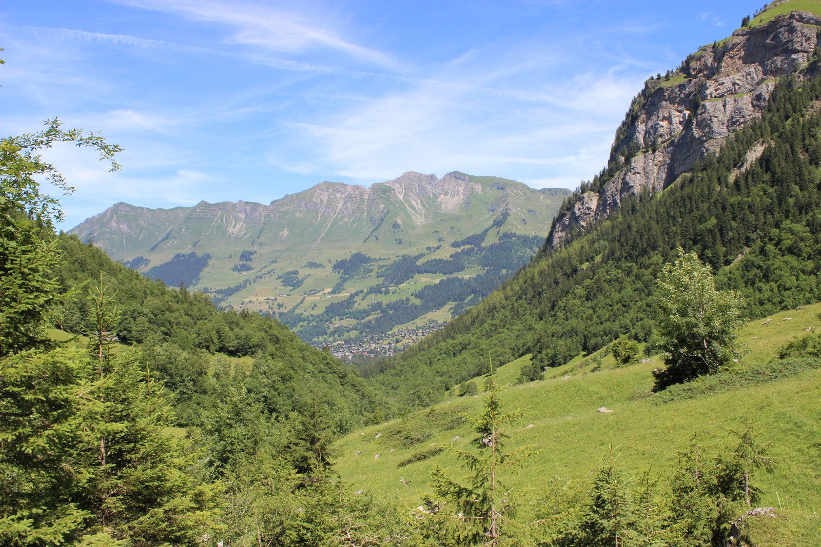vue sur le village des Diablerets