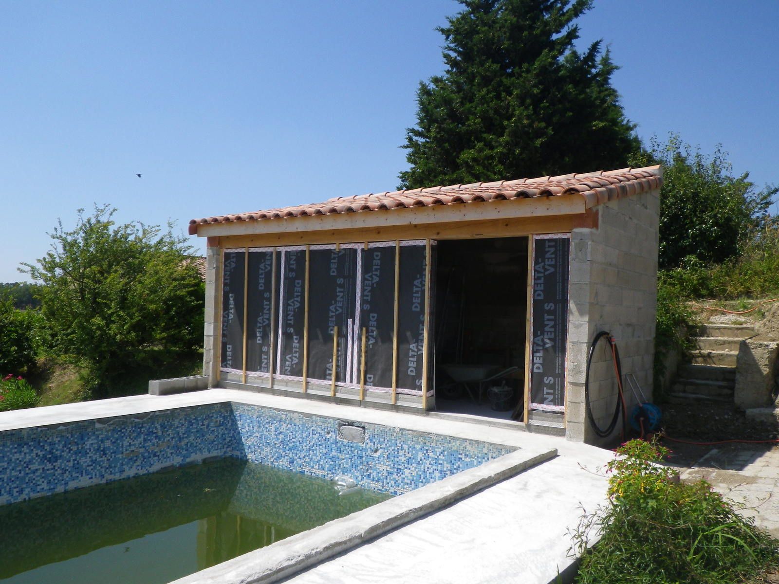 Fermeture de l'abri piscine