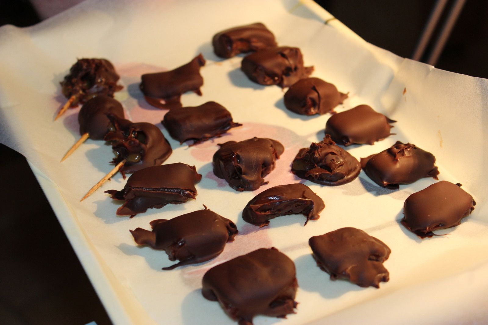 Essai de ganache au chocolat