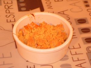 Crumble courgettes et tomates