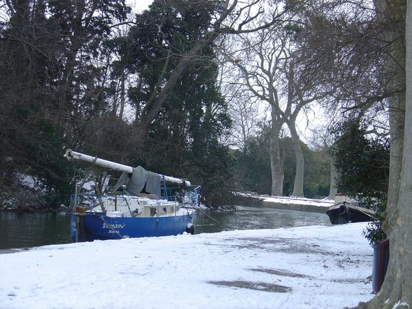 Canal du Midi sous la neige